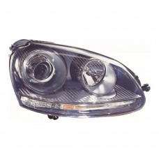 Volkswagen Golf 2003-2009 Black Inner Xenon Head Lamp Unit Driver Side